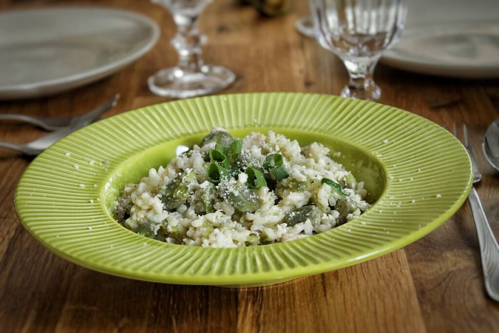 Risotto z bobem i kurczakiem