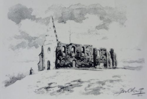 Ruiny kościoła w Działoszynie
