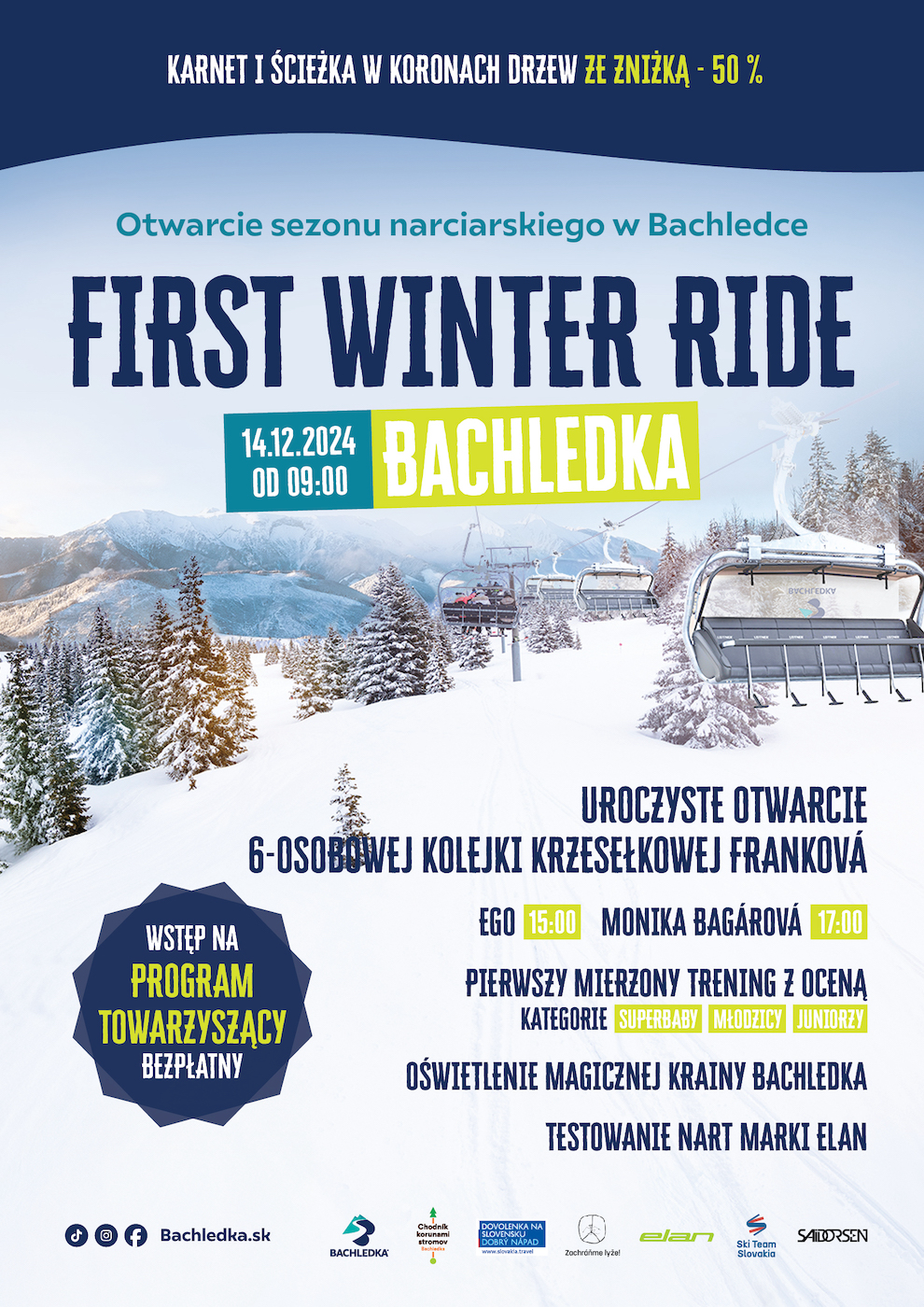 Bachledka First Winter Ride już 14 grudnia 2024 – rozpocznij zimę w wielkim stylu